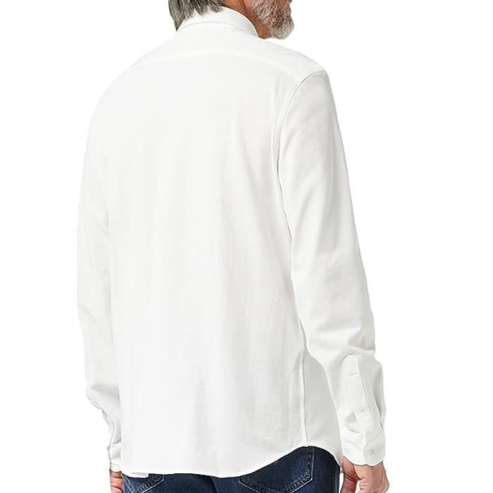 Lacoste chemise online blanche homme