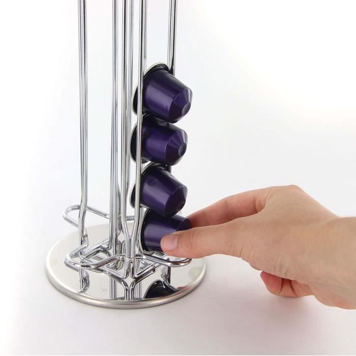 Porte-dosettes Nespresso En Métal Chromé Pour 40 Capsules - Neuf