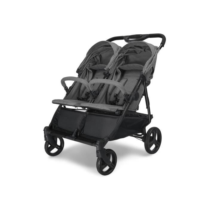 Poussette double pliable avec harnais 5 points - Twistshake - Gris -  Cdiscount Puériculture & Eveil bébé