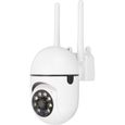 Caméra de sécurité extérieure HQLS - Vision 360° - Audio bidirectionnel - Blanc-2
