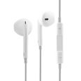 Ecouteurs filaires avec micro 3,5mm filaire écouteurs avec micro pour iPhone 5/6-Blanc-CY-2