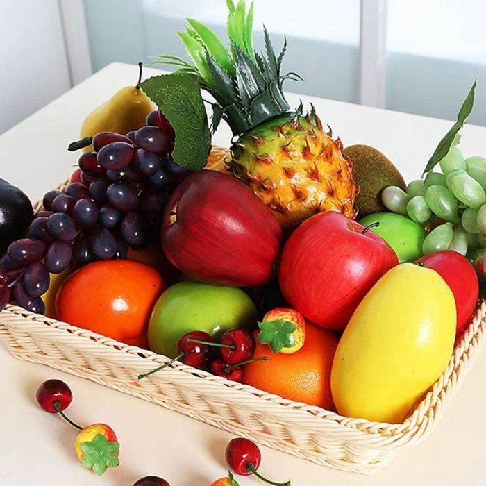 Lot de 60 mini fruits artificiels en mousse et plastique pour décoration de  maison Orange grenade : : Cuisine et Maison