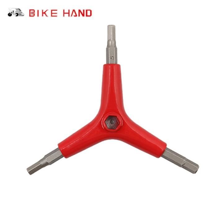 Outil multifonction pour vélo – Kit d'outils de réparation de vélo 7 pièces avec clé hexagonale, tournevis cruciforme et tournevis à tête plate, noir