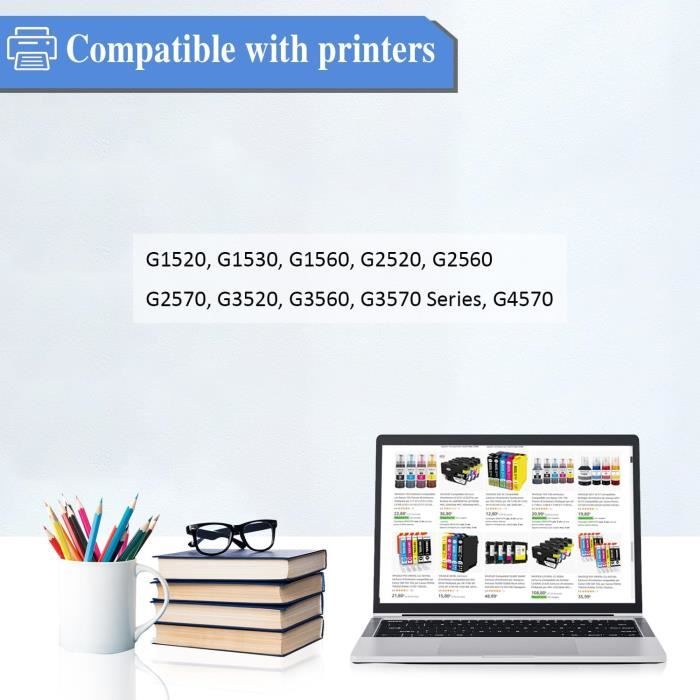 5 Kleuren GI-50/GI-51 GI50/GI51 Inkt Compatibel voor Canon PIXMA G5050 G6050 G7050 GM2050 GM4040 GM4050 G1520 G1530 G2520 G2560 G2570 G3520 G3560 G3570 G3571 G3572 G3590 G4570 Printer (2 BK/C/M/Y
