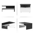 LAIZERE° Table Basse Table de Salon Rectangulaire Noir-blanc-3