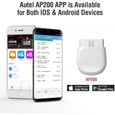 Autel AP200 Adaptateur Diagnostic Auto OBD2 Bluetooth Outil Diagnostique pour Tous les Systèmes-3