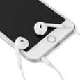 Ecouteurs filaires avec micro 3,5mm filaire écouteurs avec micro pour iPhone 5/6-Blanc-CY-3