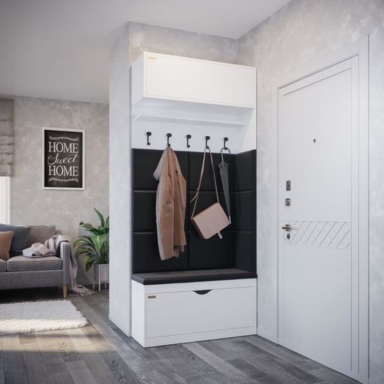 Armoire Suspendue 100 X 35 X 35 Cm Armoire Murale Pliante Pour Salle De Bain Couloir Salon Armoire Murale Cdiscount Maison
