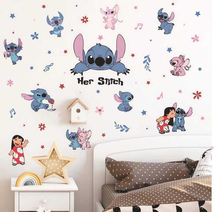Sticker Mural Anime Pour Chambre D'enfant - Motif Dessin Animé 50x37 Cm, PVC, Facile à Coller Et Retirer