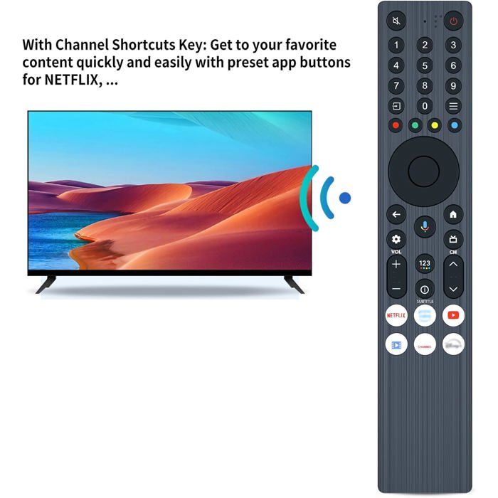 Tcl Remote Rc833a RC833A FMB1 Télécommande pour téléviseur TCL 55Q6C 55Q7C 50C7K 55C7K ...