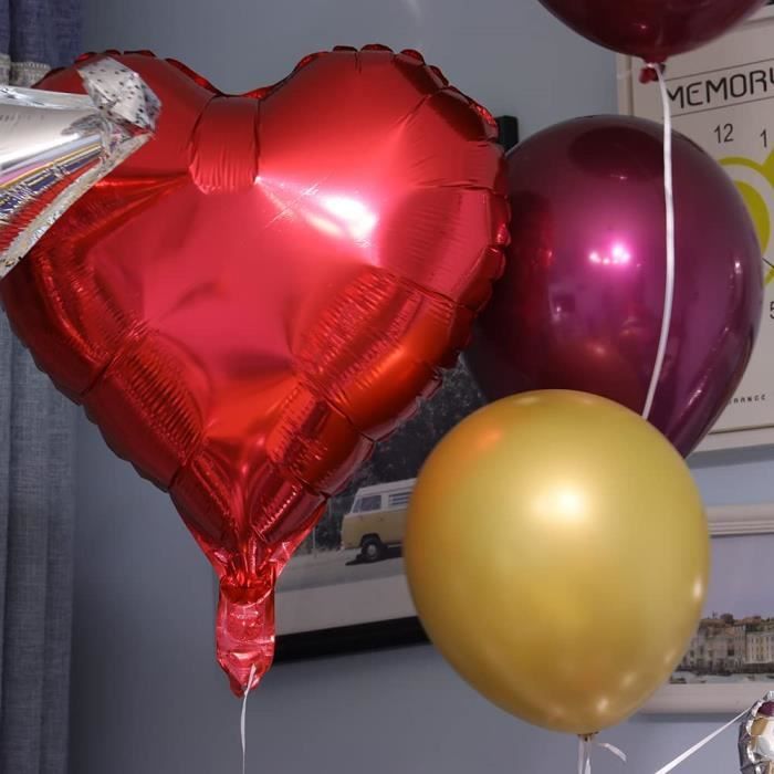 25 Ballons Rouge Métallisés pour vos Fêtes, Anniversaire et Décoration -  Coti-Jouets