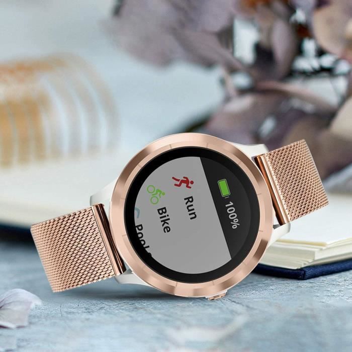 Bracelet De Montre - Remplacement Garmin Vivoactive 3/Garmin Venu Bande  20Mm Acier Inoxydable Tissé , - Achat/vente bracelet de montre Blanc Acier  - Cdiscount