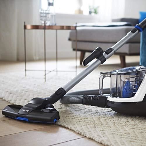 Aspirateur sans Sac Philips PowerPro Compact FC9332 09 Capacit 1 5L Filtre Anti Allerg nes Bleu
