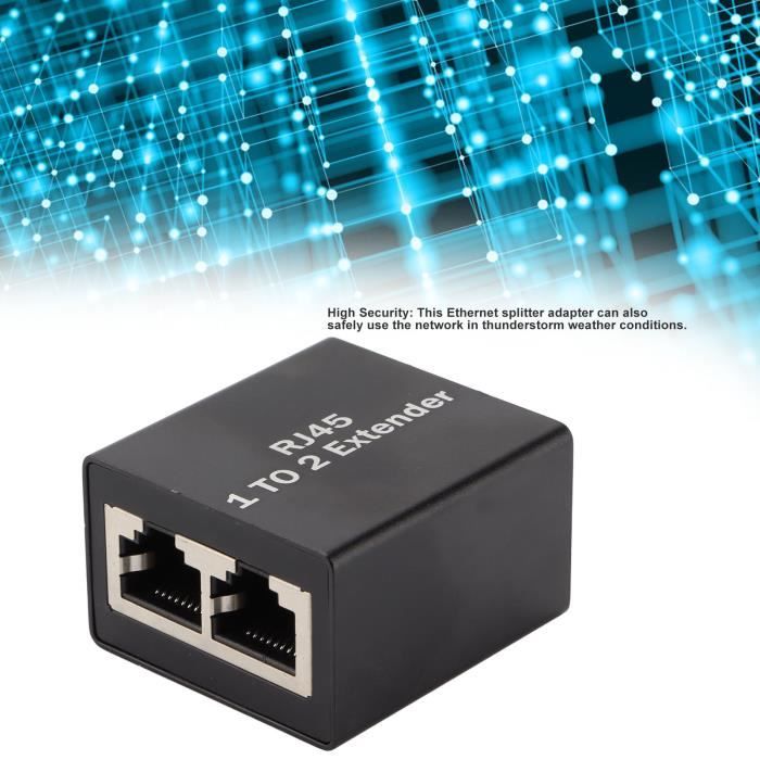 Répartiteur RJ45 1 Vers 2 - 1000 Mbps, Compatible Cat8 à Cat5e, Pour TV, PC, Routeur