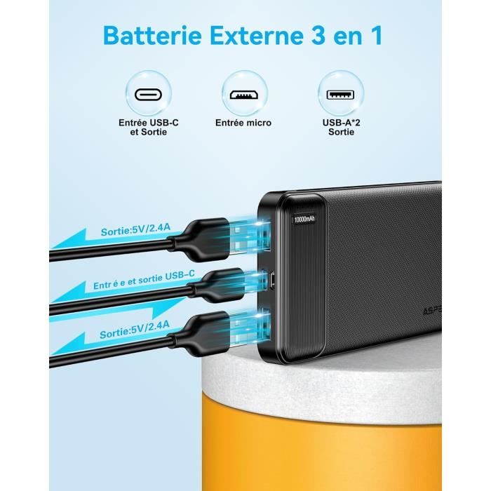 YOBON - Batterie Externe, 22.5W Power Bank 10000mAh, Chargeur