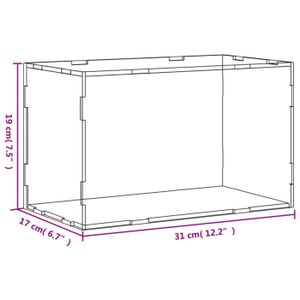 Vitrine transparente, Boîte de présentation en acrylique éclairée par LED for figurines d'action, 4 à 24 pouces, anti-poussière avec support(50x50x50cm(20x20x20 Vitrine transparente, Boîte de présentation en acrylique éclairée par LED for figurines d'action, 4 à 24 pouces, anti-poussière avec support(50x50x50cm(20x20x20