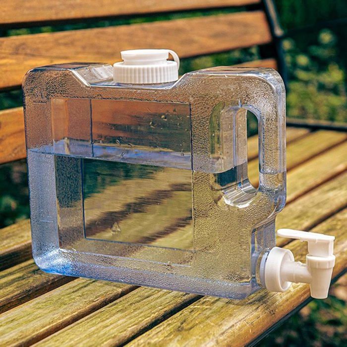 Bidon D'eau Portable 5L/8L – PC Alimentaire, Robinet, Poignée, Pour Camping, Voyage, Voiture