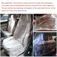Siege de voiture jetable Housses de protection de vehicule pour la reparation mecanique transparente - 100 pieces HB046-0