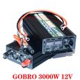 Convertisseur 3000W pur sinus ecran LCD（DC 12V à 220V AC ）- Onduleur-0