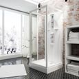 Cabine de douche intégrale 90 x 90 x 210 cm, verre de sécurité 5 mm, cabine de douche complète, blanc alpin, Juist, Schulte-0