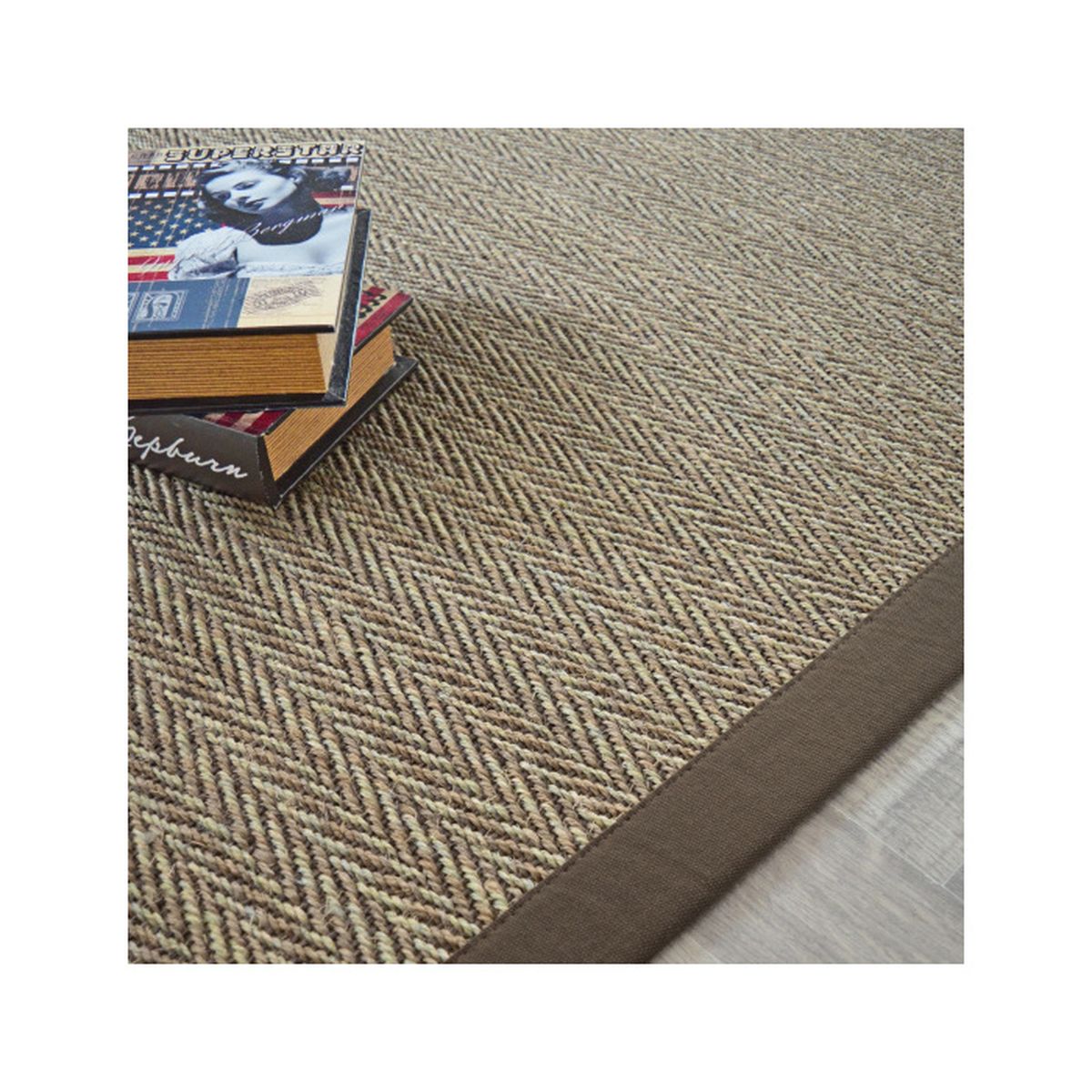 Tapis Sisal Nairobi chevron 200 x 290 cm Cdiscount Maison