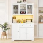 BRAND Buffet de Cuisine Armoire-105 x 40 x 172 CM-Meuble de Rangement Cuisine- Buffet Salon - 5 Portes - 1 Tiroir - Étagères Réglables