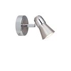 BRILLIANT Applique spot LED à 1 lumière Sanny GU10 3W acier et chrome