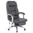 CLP Fauteuil de Bureau massant Pacific en véritable Cuir Ajustable et Pivotant , Noir