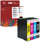 AUMOK Cartouches d'Encre - TONER KINGDOM - Compatible Epson 503 XL - Pack de 4 - Haute Capacité