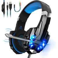 Casque Gaming Anti-Bruit AUDBURN - Compatible PS4-PS5-Xbox One-PC-Mac-Nintendo - Bleu