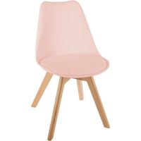 Chaise style scandinave Baya Atmosphera - Rose poudré