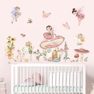 0€05 sur Walplus stickers muraux fleurs roses/hirondelles/décor pour  chambre d'enfants - Drap housse bébé - Achat & prix
