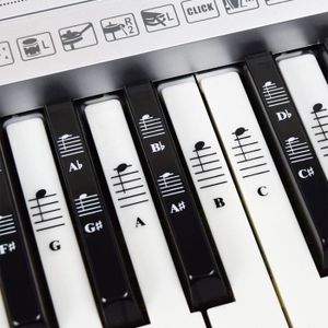 PIANO Set Complet D’Autocollants Notes Musicales Pour Piano Et Clavier Avec Touches Blanches Et Noires Avec Ebook De Chansons De.[Q705]