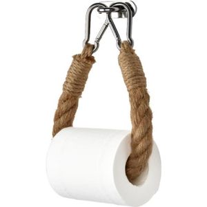 SERVITEUR WC Porte-papier hygiénique en corde de chanvre Support mural en corde pour papier toilette accessoire de salle de bain