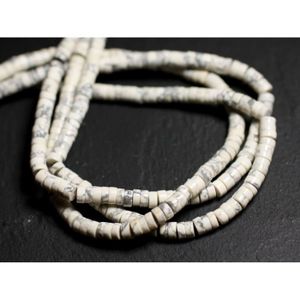 Perles de Pierre Fil 39cm 135pc env Pierre de Lune blanche et arc en ciel Ro