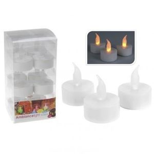 TINYOUTH Lot de 12 bougies chauffe-plat LED vacillantes - Bougies