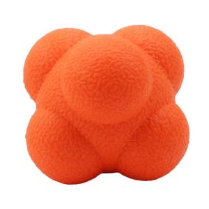MEDECINE BALL Medecine Ball - Boule de réaction hexagonale en Silicone - Orange - Sport Fitness