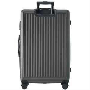 VALISE - BAGAGE Valise à coque rigide à roulettes de voyage, bagage à main 4 roues, matériau ABS, serrure douanière TSA, 43x27x66cm, gris