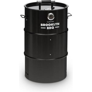 BARBECUE Barbecue - Klarstein BBQ Brookly - multifonction -  Grill - Fumoir - Barbecue charbon -  Smoker - Braséro - Ø 42cm - acier noir