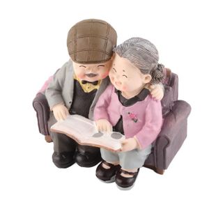 Statue D'anniversaire De Mariage Ayixiwarz - Couple âgé En Résine, Cadeau Romantique Pour Parents Ou Amoureux !