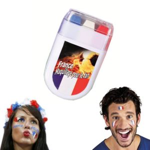 Stylo Maquillage Temporaire Tricolore Noir-jaune-rouge - Pour événements Sportifs - Facile à Appliquer Et à Enlever