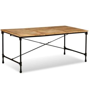 TABLE À MANGER SEULE LEX Table de salle à manger Bois de manguier massi