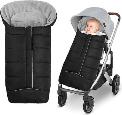 Chancelière Poussette Hiver Universelle – Douce, Imperméable Et Très Chaude Avec Fermeture Éclair Et Cordon Réglable – Idéale Pour Bébé 6-36 Mois