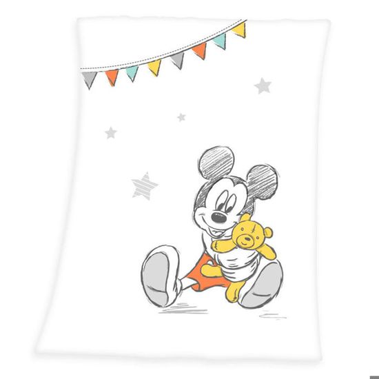 Couverture Courtepointe Mickey Mouse - Fait Main - 66 X 56 Cm - État D'occasion