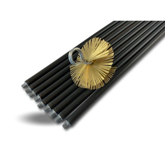 Kit De Ramonage Complet - 5 Cannes Flexibles De 1.40m + Hérisson Acier 250mm - Marque Scid