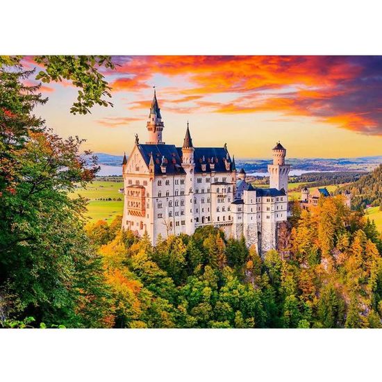 Bluebird Puzzle 1000 Pièces - Château De Neuschwanstein (Allemagne) - Puzzle Adulte Fabriqué En France - 69 X 47,8 Cm