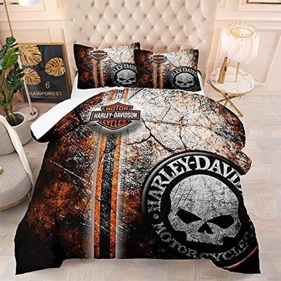 CTQTZ 3D Moto Parure De Lit 2 Personnes 220x240cm Adulte Noir Vert Moto Housse De Couette Locomotive Des Sports Thème Parure De Lit En Microfibre Parure De Couette