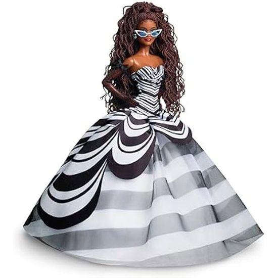 BARBIE Signature 60 ans Barbie Blonde et Robe Diamants - Poupée de Collection - Jeux - Jouets
