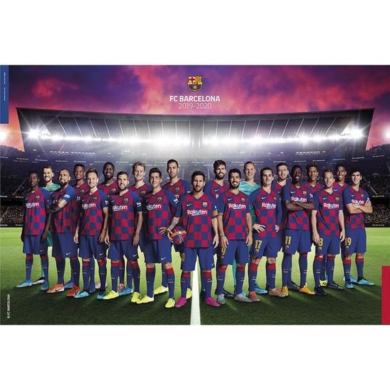 Poster Football - Barcelona, Players 16/17 (91 x 61 cm) - Cdiscount Maison