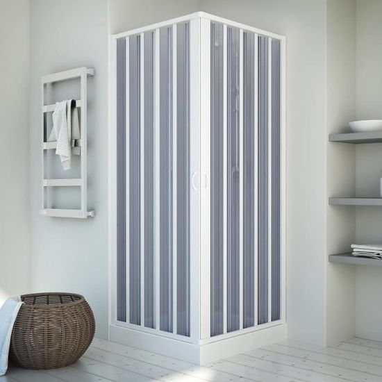 Cabine De Douche Angulaire Idralite Alabama 75x75 Cm - Verre Transparent Coulissant H185